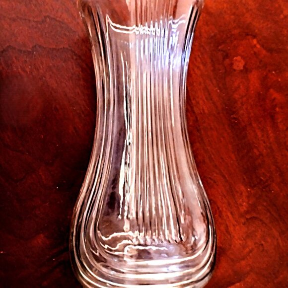 HOOSIER GLASS ~ Vintage 9.5" Ribbed & Inverted Arch Clear Vase (13A) 4087-B VGC! - Picture 2 of 7